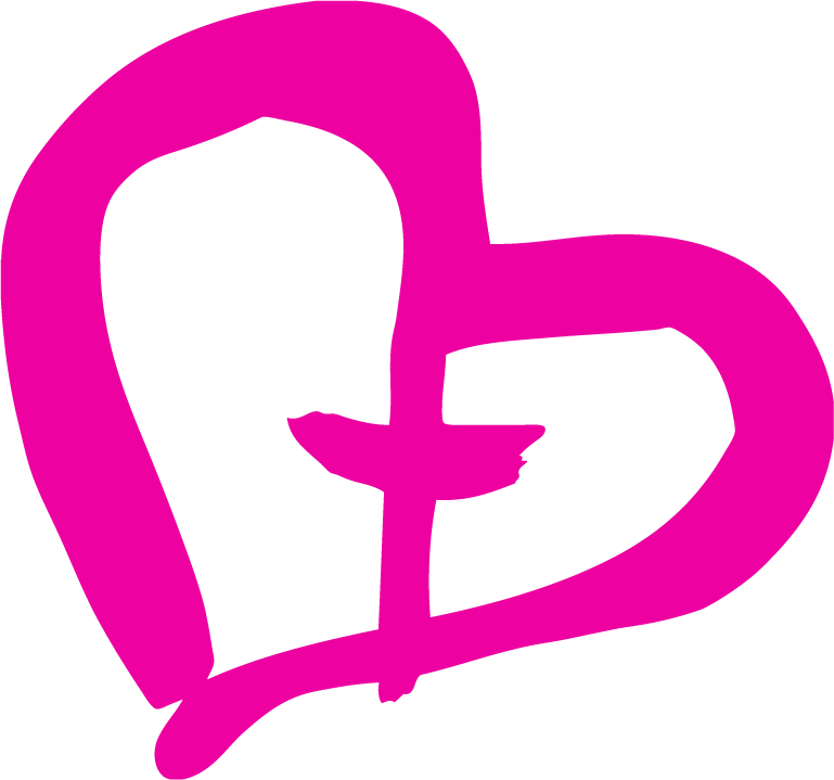 Yhteisvastuu logo pinkki sydän
